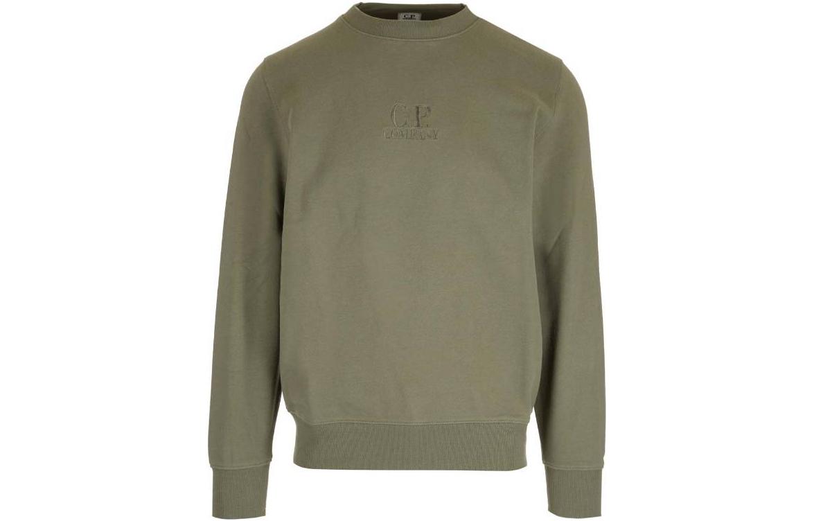 C.P. Company SS23 Solid Logo Crewneck Sweatshirt Grey-Green 14CMSS187A005086W648