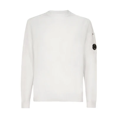 C.P. Company SS23 Solid Logo Crewneck Sweatshirt White () 14CMKN328A006519A103