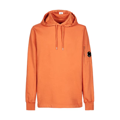 C.P. Company SS23 Solid Logo Drawstring Hoodie Orange - Long Sleeve 14CMSS033A002246G439