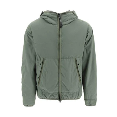 C.P. Company SS23 Solid Long-Sleeve Hooded Jacket Military Green 14CMOW088A006124G648