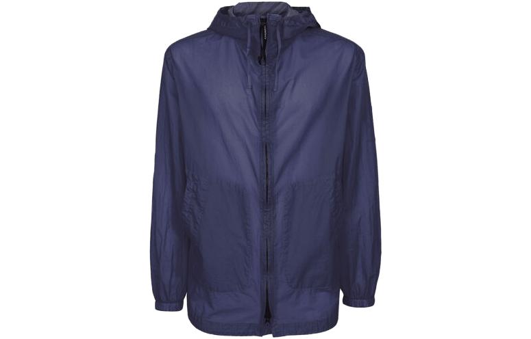C.P. Company SS23 Solid Zip-Up Hoodie Jacket Men’s Deep Blue 14CMOS285A006506G868