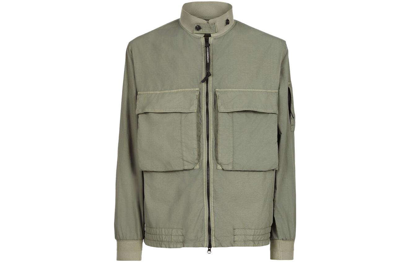 C.P. Company SS23 Solid Zip-Up Jacket Green 14CMOW224A005991G648