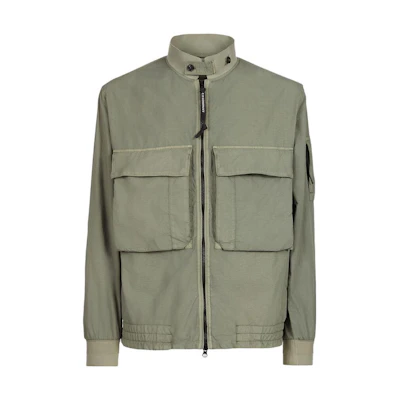 C.P. Company SS23 Solid Zip-Up Jacket Green 14CMOW224A005991G648