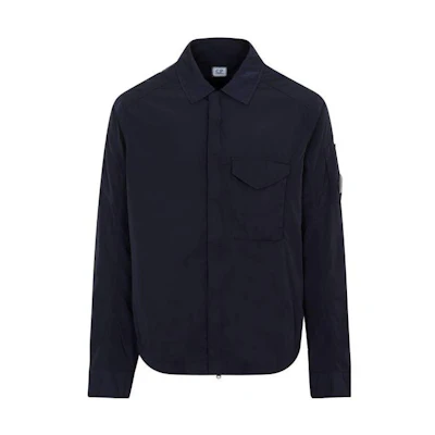 C.P. Company SS23 Solid Zip Pocket Jacket Blue Men’s 14CMOS041A005904G888