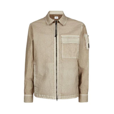 C.P. Company SS23 Washed Chest Pocket Collared Jacket Men’s - Lead Grey 14CMOS174A006022G339