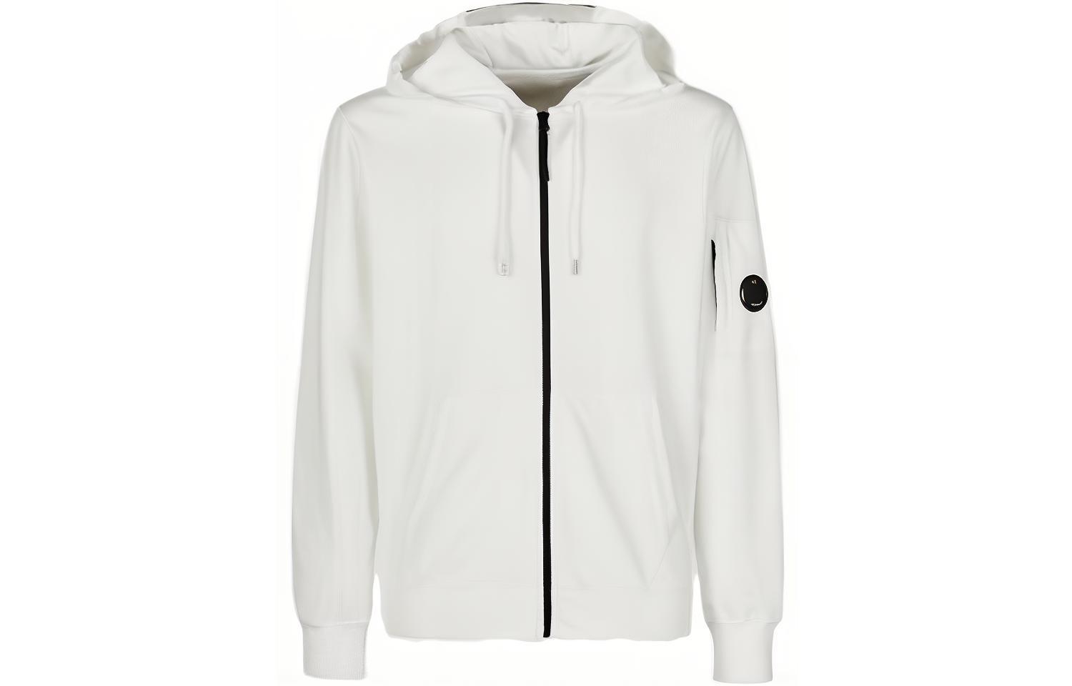 Order C.P. カンパニー SS23 ホワイト バッジ ロゴ フーディ ジャケット 長袖 14CMSS034A002246G103