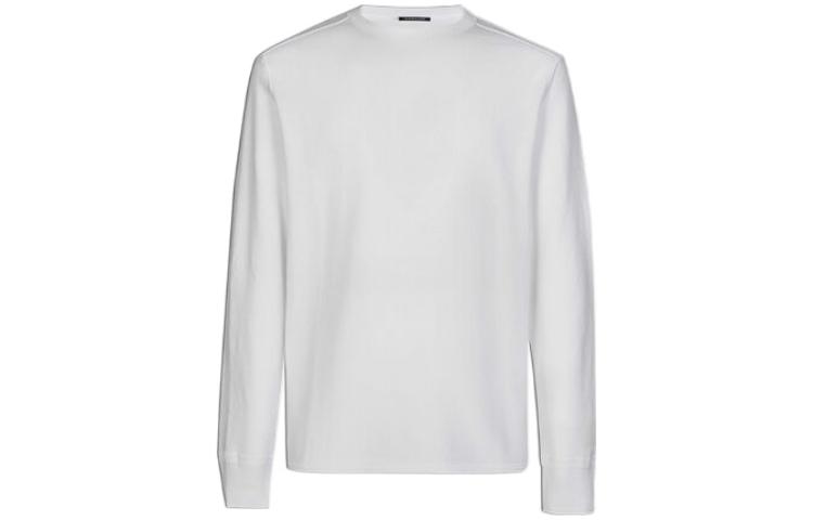 C.P. Company SS23 White Crewneck Pullover Long Sleeve Sweatshirt Mens 14CMKN250A006260A101