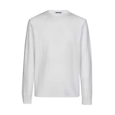 C.P. Company SS23 White Crewneck Pullover Long Sleeve Sweatshirt Mens 14CMKN250A006260A101