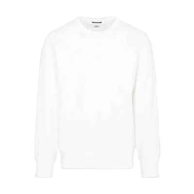 C.P. Company SS23 White Crewneck Pullover Sweatshirt 14CMSS230A006452W101