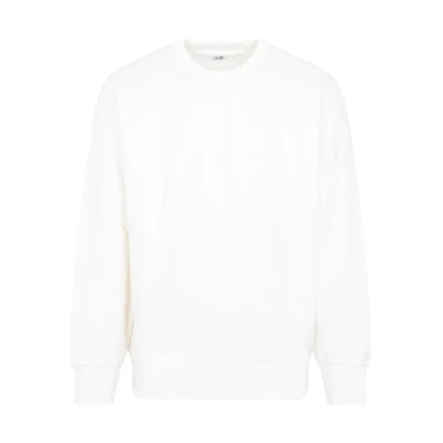 C.P. Company SS23 White Solid Color Crewneck Pullover Sweatshirt 14CMSS064A005086W103