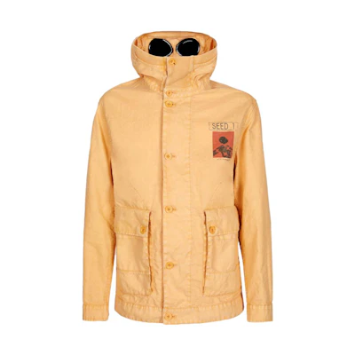 C.P. Company SS23 Yellow Goggle Hooded Jacket for Men 14CMOW334A006495N425