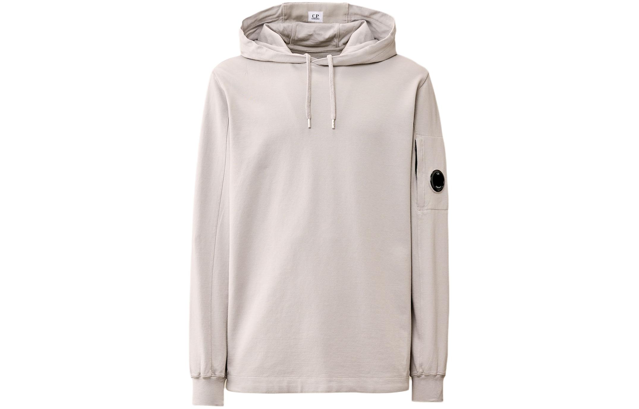 C.P. Company SS24 Adjustable Hooded Fleece Sweatshirt Men’s Misty Gray CMSS033A002246G913