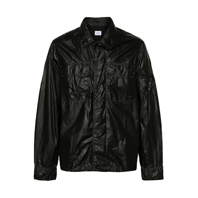 C.P. Company SS24 Black Solid Lens Detail Collar Jacket CMSH113A110030G-BLACK