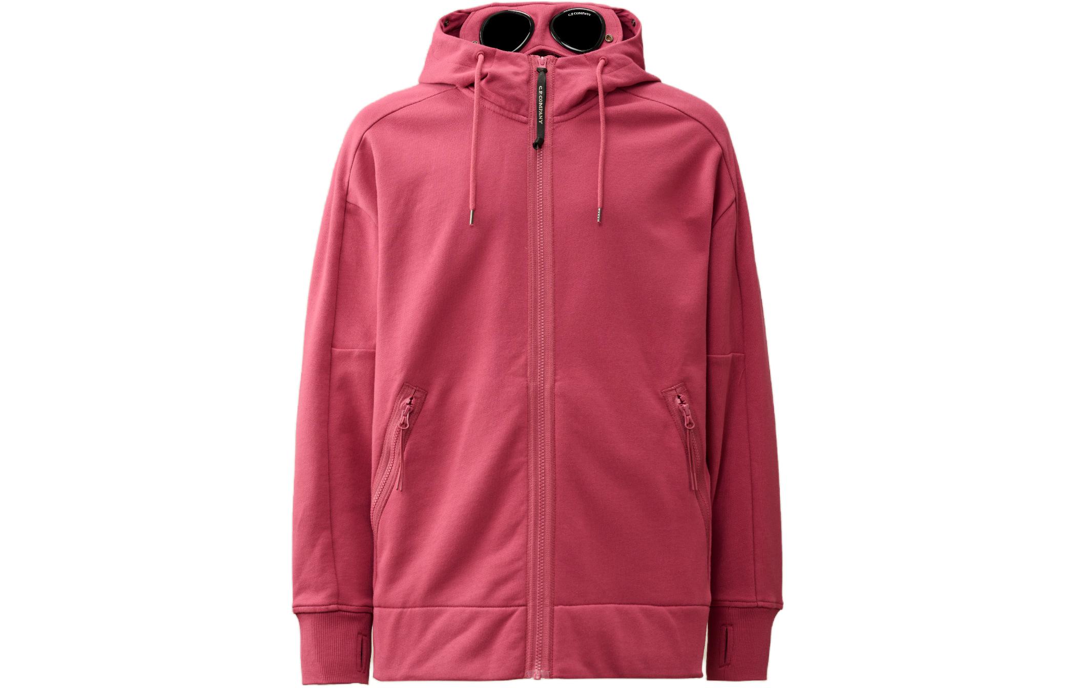 C.P. Company SS24 Goggle Zip Hoodie Red Bud CMSS082A005086W577