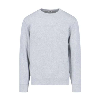 C.P. Company SS24 Gray Solid Color Long Sleeve Sweatshirt 14CMSS085A005086WM93