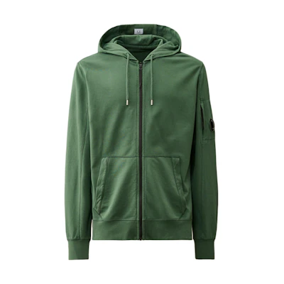 C.P. Company SS24 Green Hoodie with Zippered Pockets CMSS034A002246G649