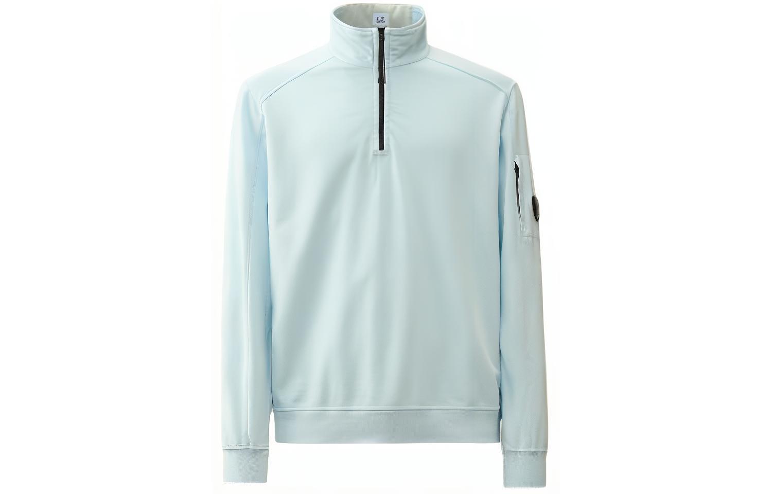 C.P. Company SS24 High-Neck Lens Detail Sweatshirt Starry Blue CMSS035A002246G806