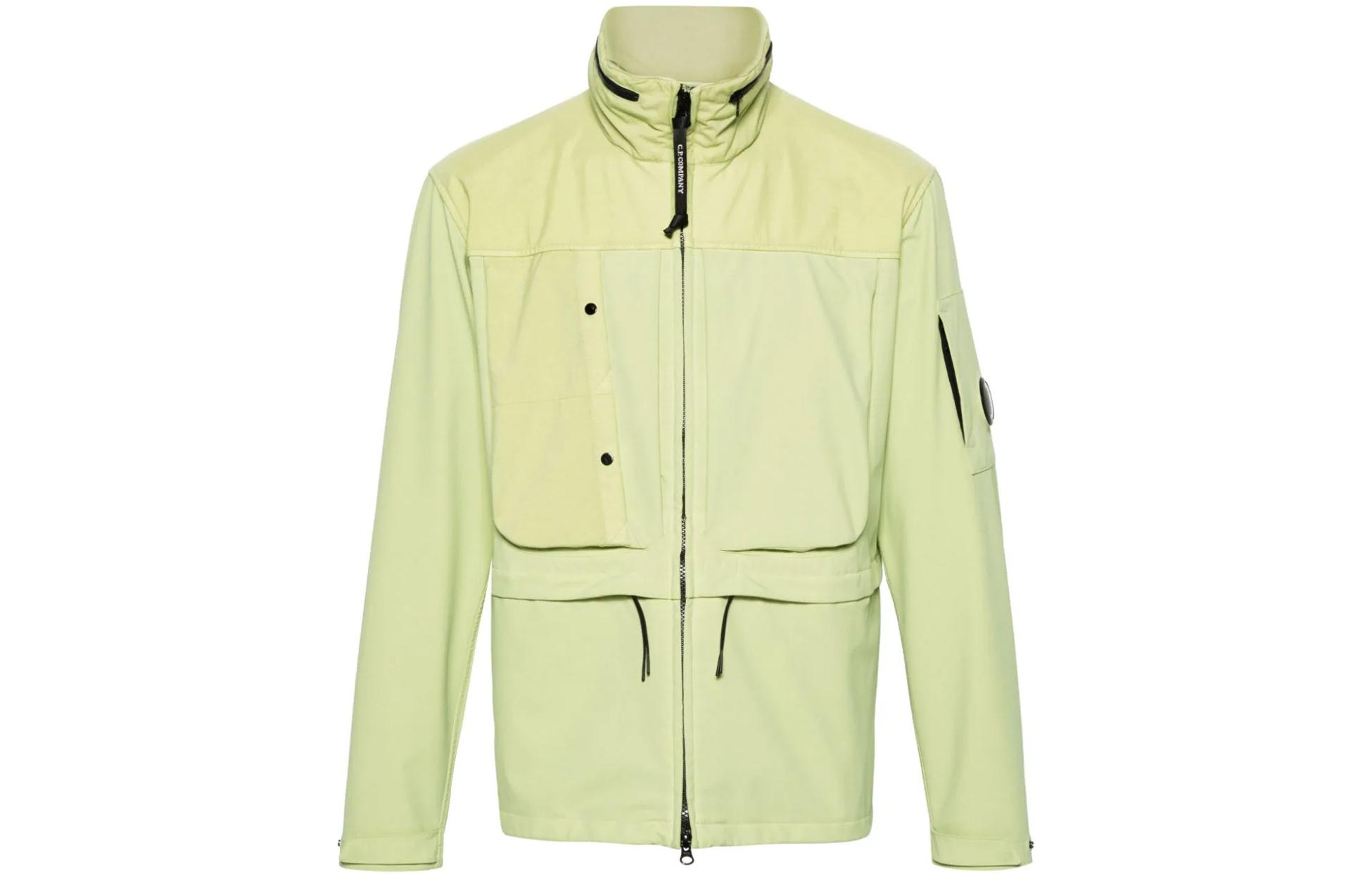 C.P. Company SS24 Lens Detail Stand Collar Zip Jacket Green CMOW104A006364M-GREEN