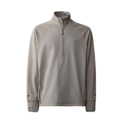 C.P. Company SS24 Metropolis Stretch Fleece Pullover Sweatshirt Grey CLSS018A006452W913