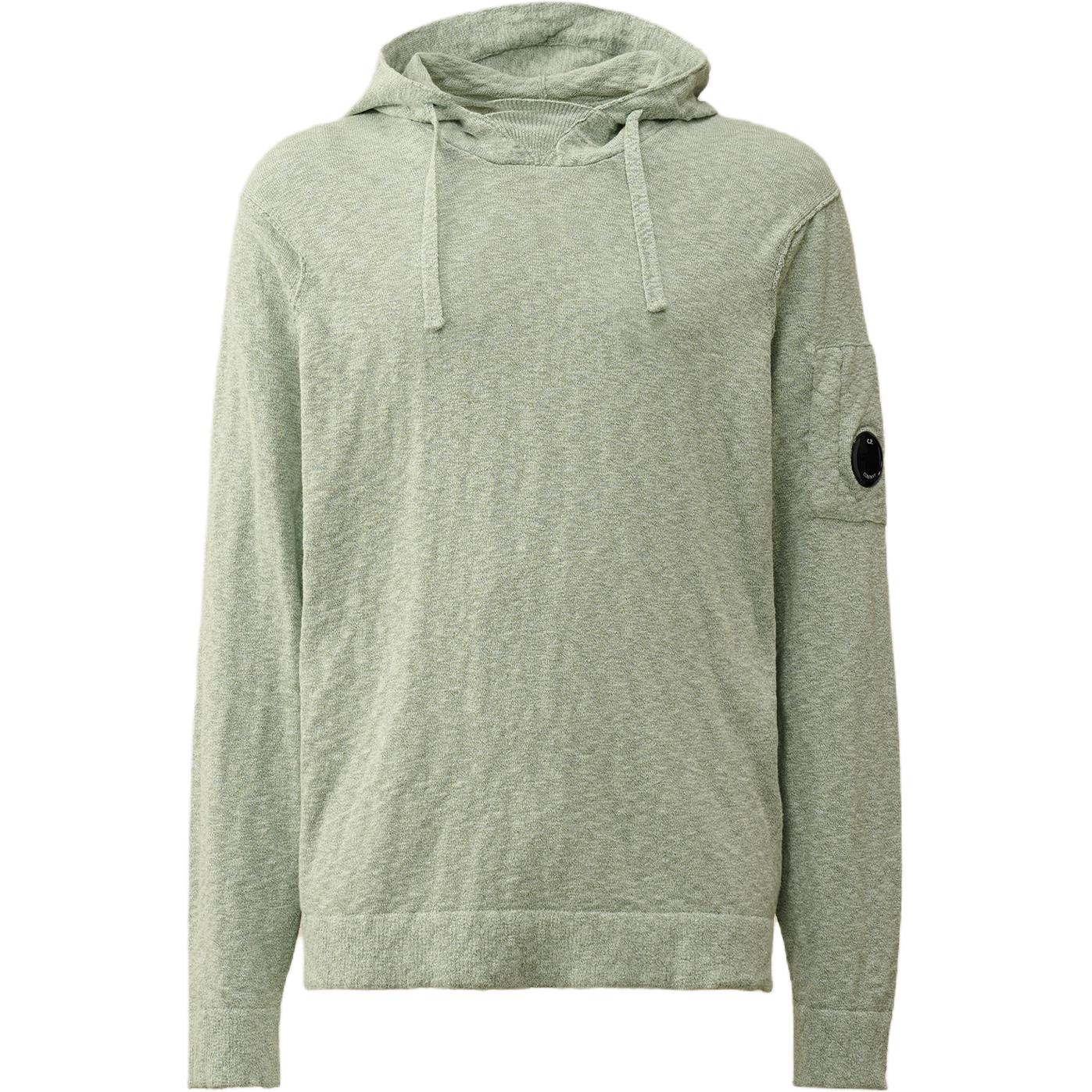 C.P. Company SS24 Mixed Green Hoodie with Goggle Detail for Men CMKN130A110084G626