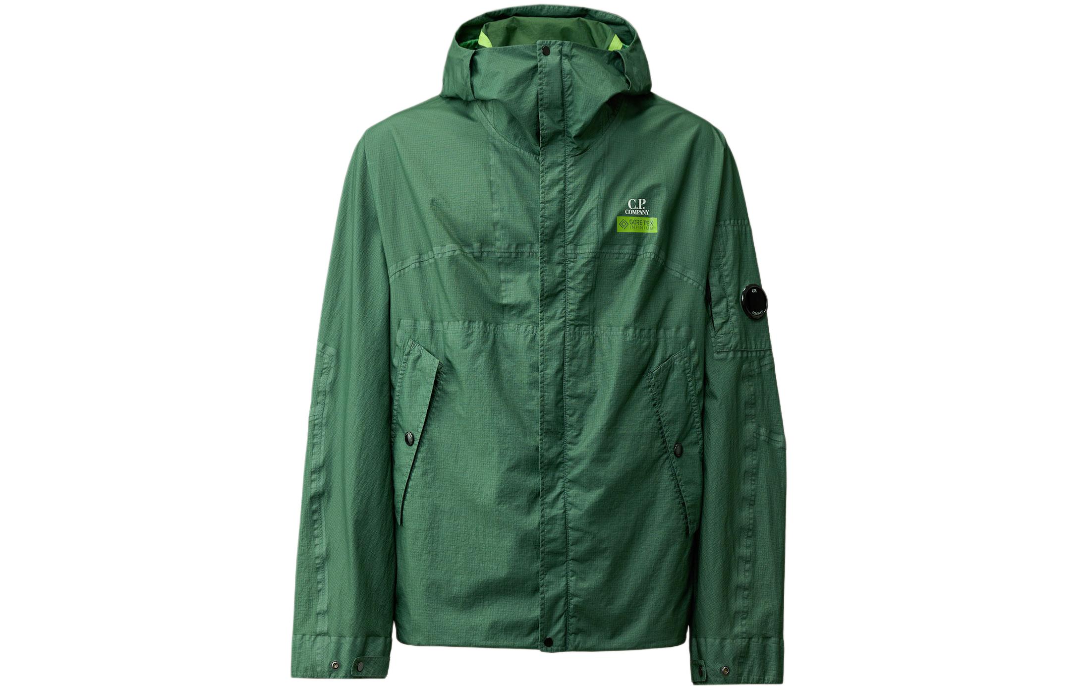 C.P. Company SS24 Olive Green Taped Seam Hooded Jacket CMOW031A006366G649