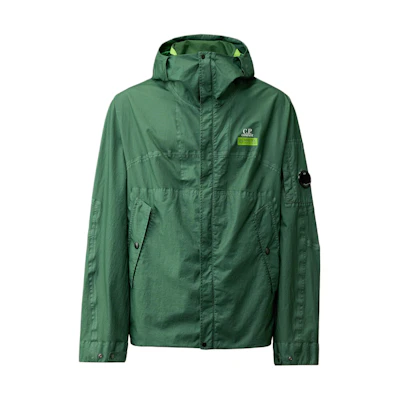 C.P. Company SS24 Olive Green Taped Seam Hooded Jacket CMOW031A006366G649