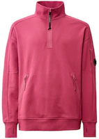 C.P. Company SS24 Red Half-Zip Fleece Pullover with Stand Collar CMSS081A005086W577 C.P. Company SS24 Red Half-Zip Fleece Pullover with Stand Collar CMSS081A005086W577