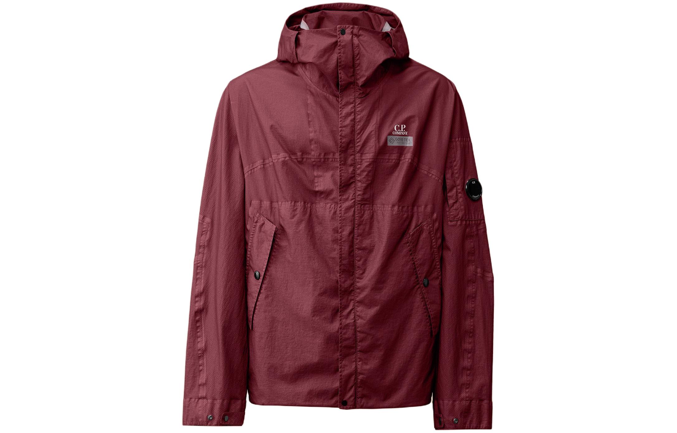 C.P. Company SS24 Red Taped-Seam Hooded Jacket with Adjustable Cuffs CMOW031A006366G577