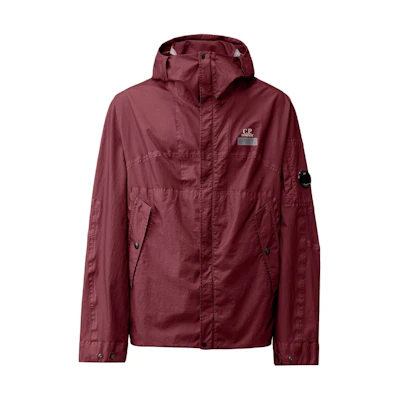 C.P. Company SS24 Red Taped-Seam Hooded Jacket with Adjustable Cuffs CMOW031A006366G577