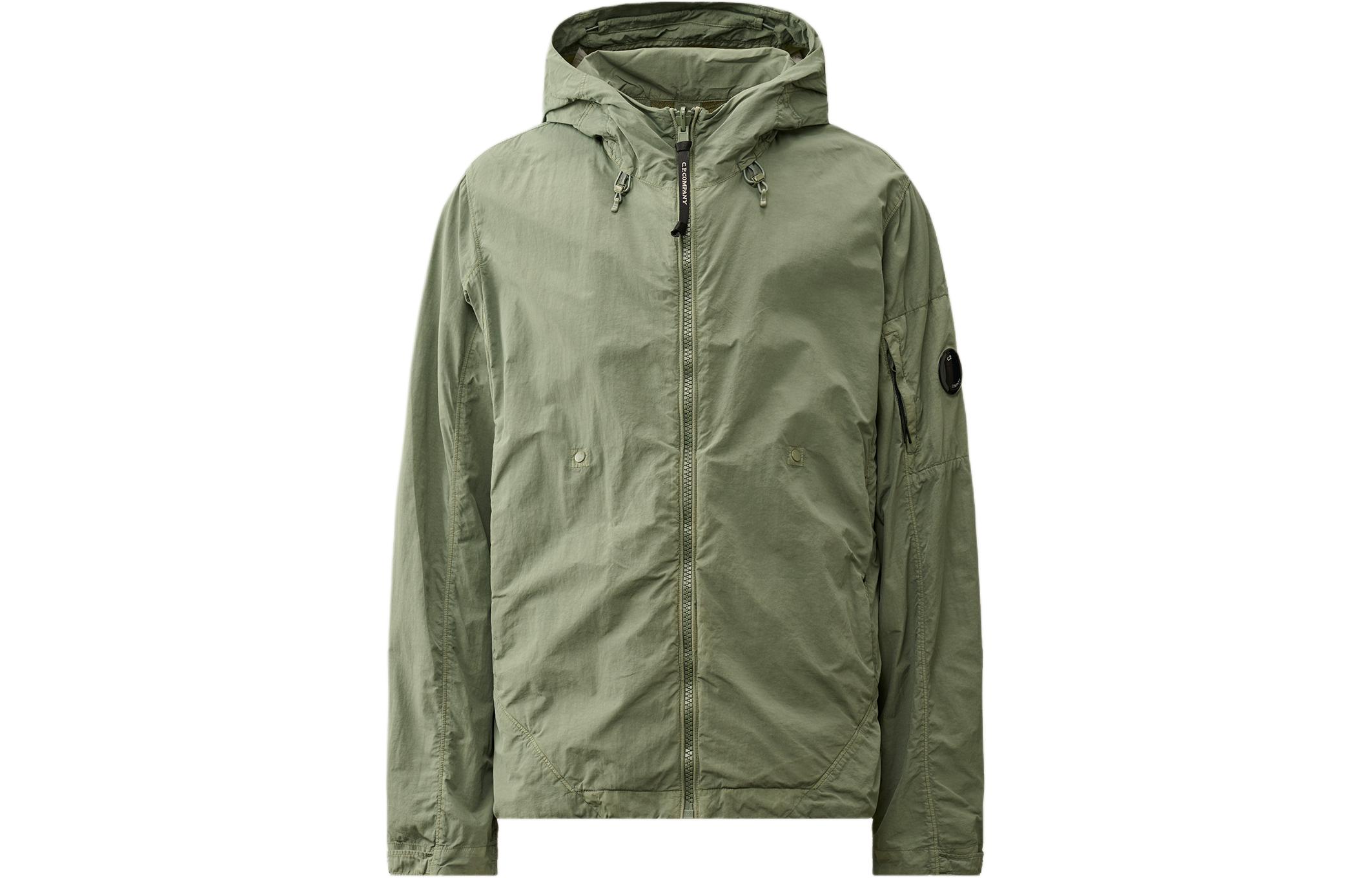 C.P. Company SS24 Reversible Zipper Hoodie Jacket Tequila Green CMOW014A005991G627