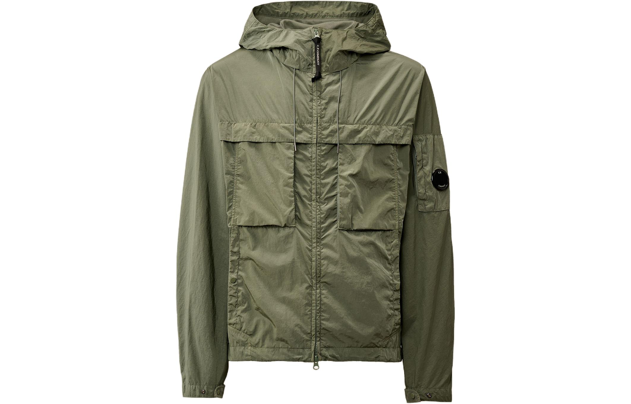 C.P. Company SS24 Short Adjustable Zip-Up Jacket Agave Green CMOW036A005904G627