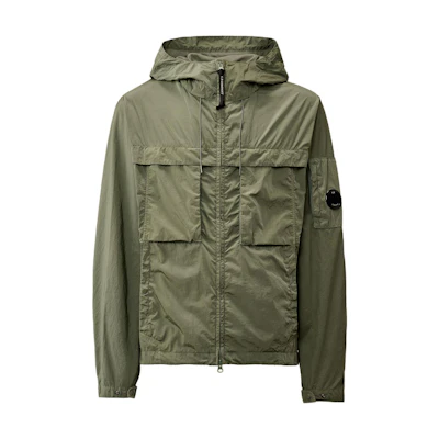 C.P. Company SS24 Short Adjustable Zip-Up Jacket Agave Green CMOW036A005904G627