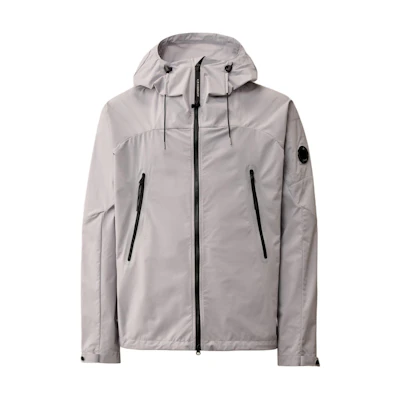 C.P. Company SS24 Short Hooded Zip Jacket in Gray CMOW403A004117A913
