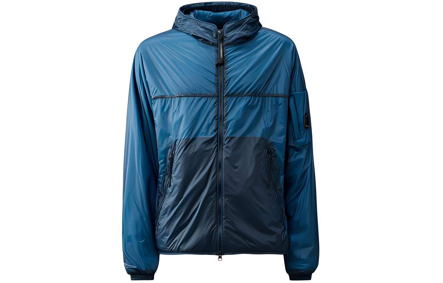 C.P. Company SS24 Short Zip-Up Hoodie Jacket Blue CMOW037A006099U848