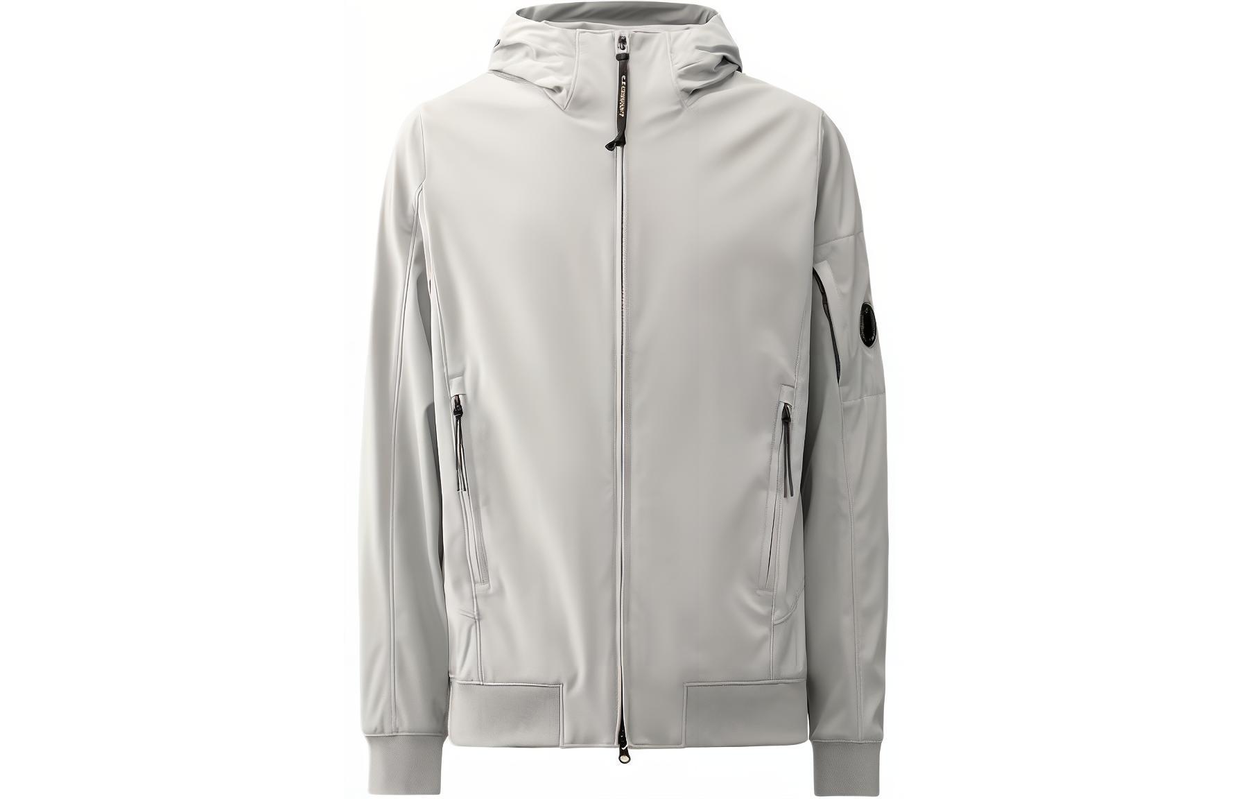 C.P. Company SS24 Short Zip Pocket Jacket in Drizzle Gray CMOW003A005968A913