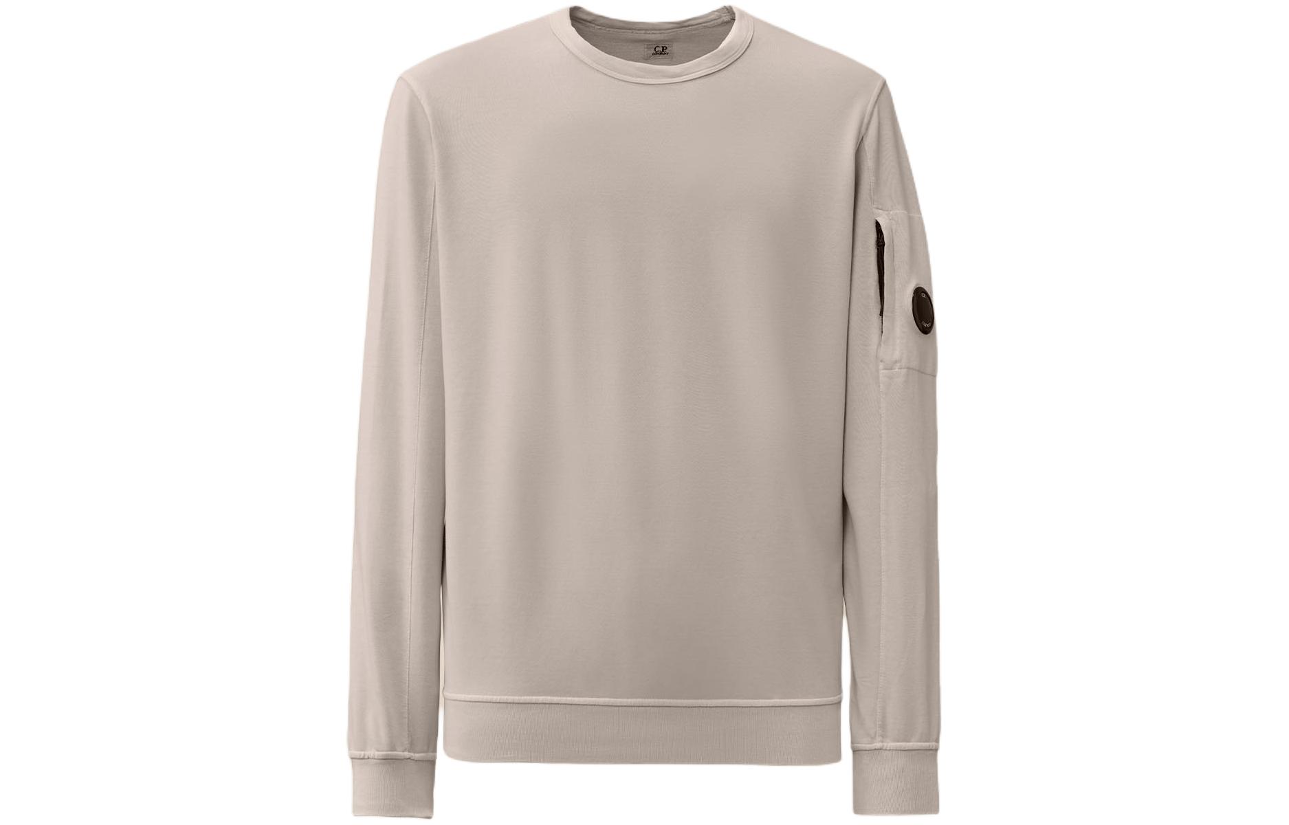 C.P. Company SS24 Solid Crewneck Sweatshirt Light Gray CMSS032A002246G913