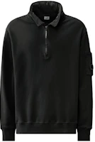 C.P. Company SS24 Stand Collar Ribbed Cuff Sweatshirt Men’s Black CMSS019A110039G999 C.P. Company SS24 Stand Collar Ribbed Cuff Sweatshirt Men’s Black CMSS019A110039G999