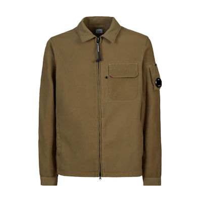 C.P. Company Tan Long-Sleeve Zip-Up Collar Jacket 15CMOS256A006598G653