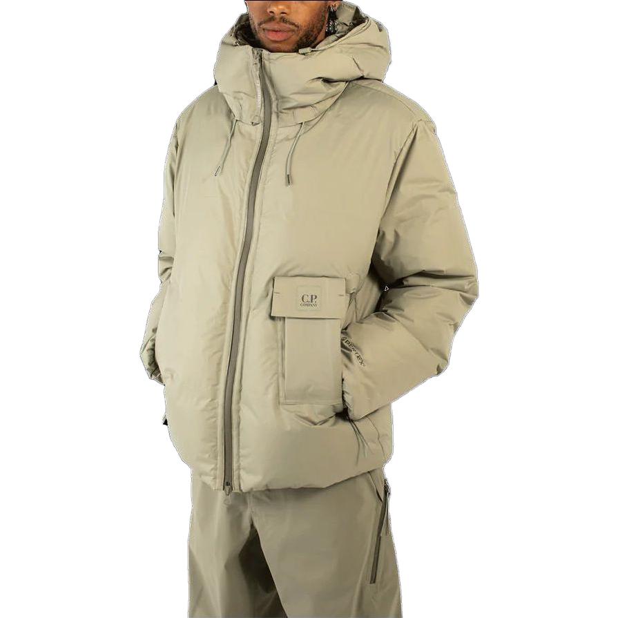 Details for C.P. カンパニー ユニセックス グリーンキルティングジャケット フード付きジッパーポケット 15CLOW015A006577A335