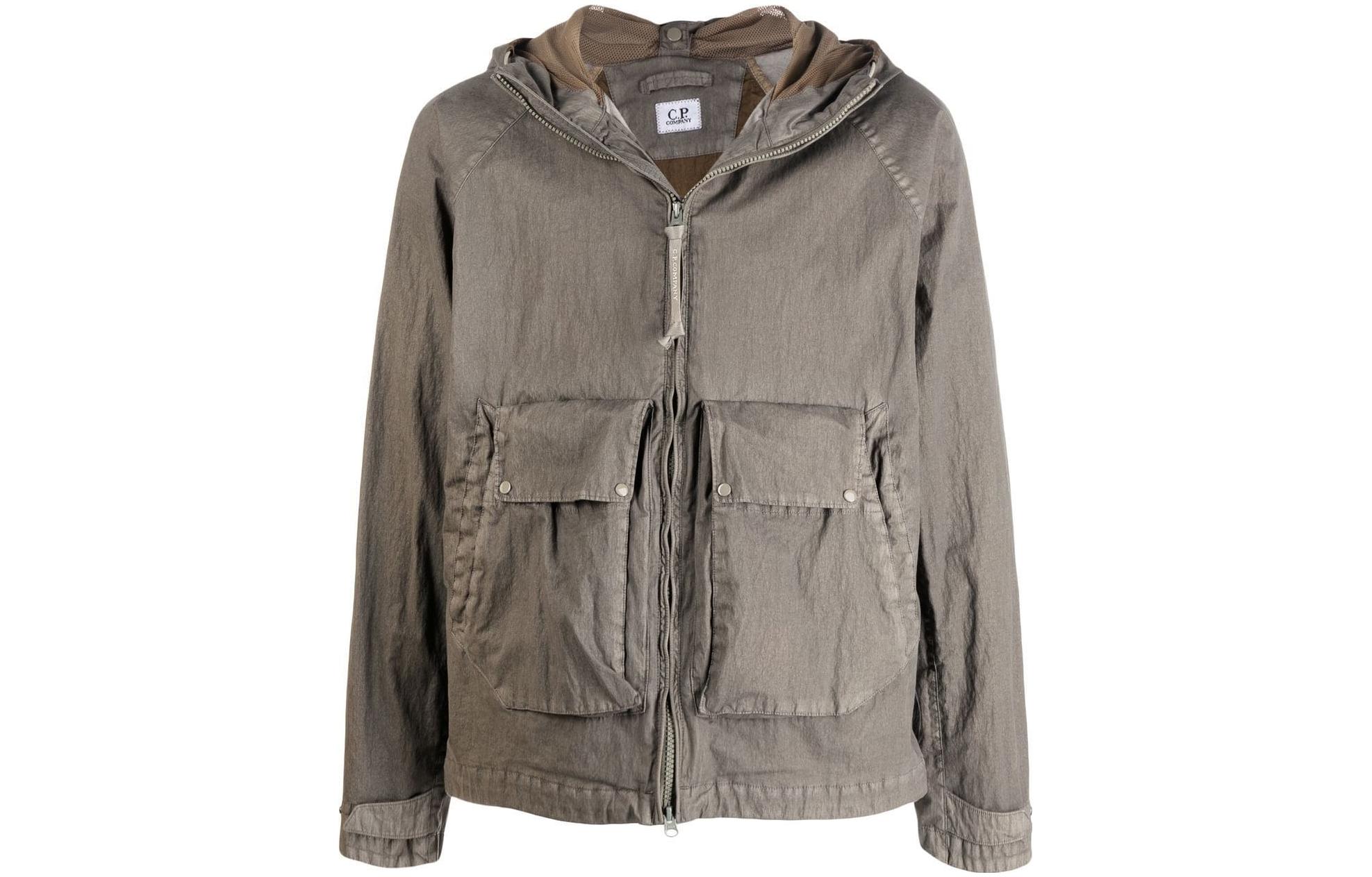 C.P. Company Waterproof Drawstring Hooded Jacket Light Green 12CMOW209A006233G-322