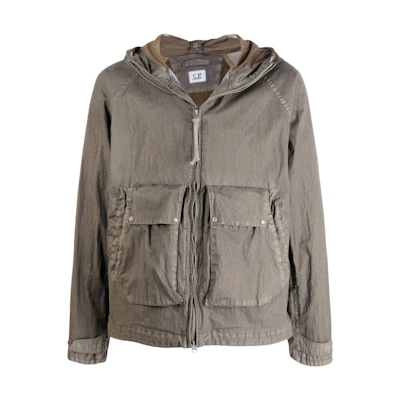C.P. Company Waterproof Drawstring Hooded Jacket Light Green 12CMOW209A006233G-322