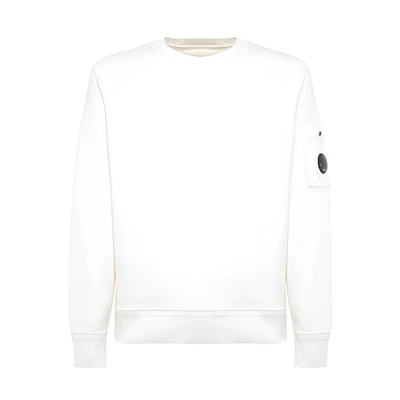C.P. Company White Crewneck Sweatshirt with Letter Print 14CMSS136A005398G-103