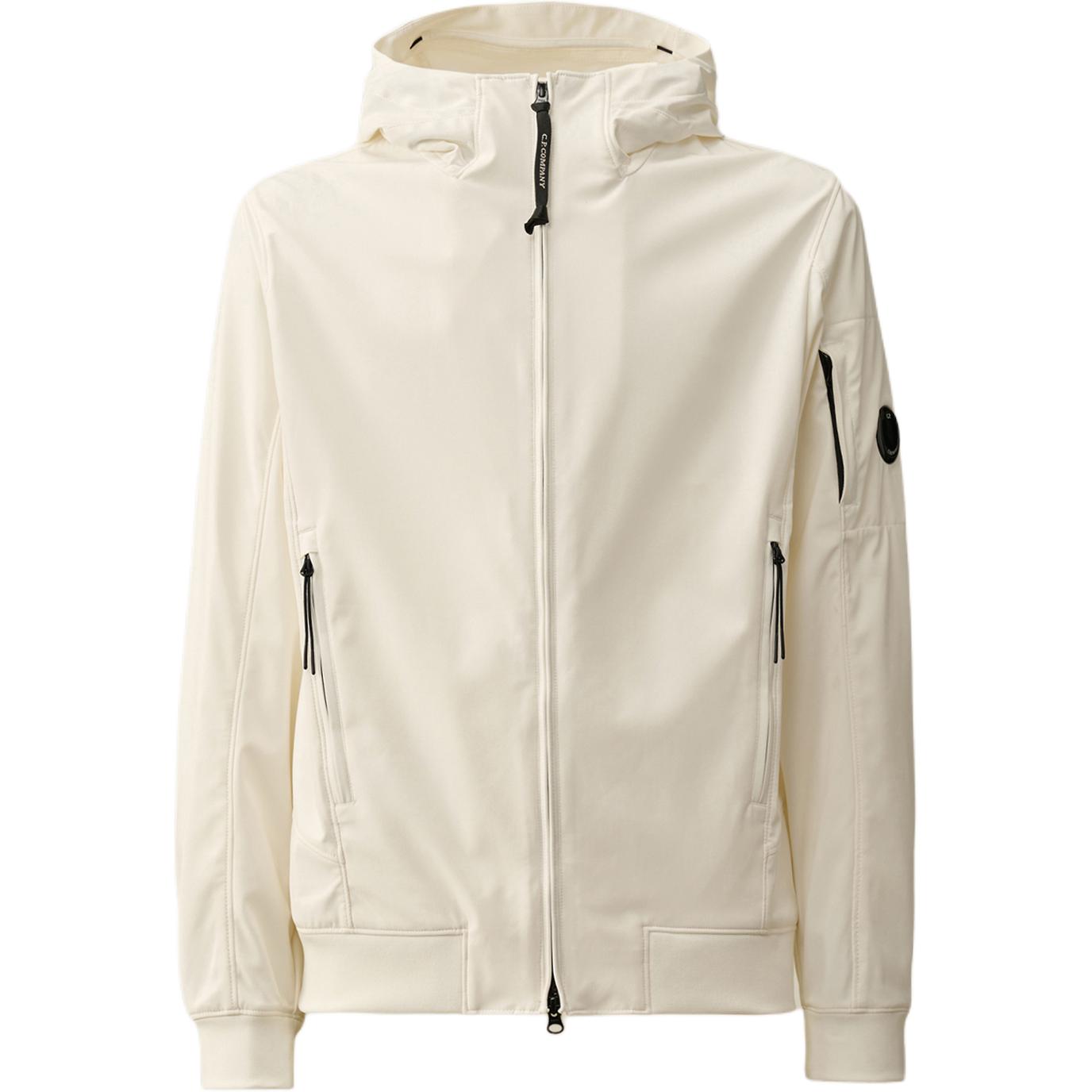 C.P. Company White Hoodie Full-Zip Jacket Long Sleeve Outerwear 16CMOW003A005968A103