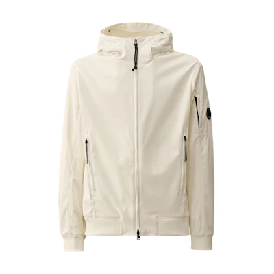 C.P. Company White Hoodie Full-Zip Jacket Long Sleeve Outerwear 16CMOW003A005968A103