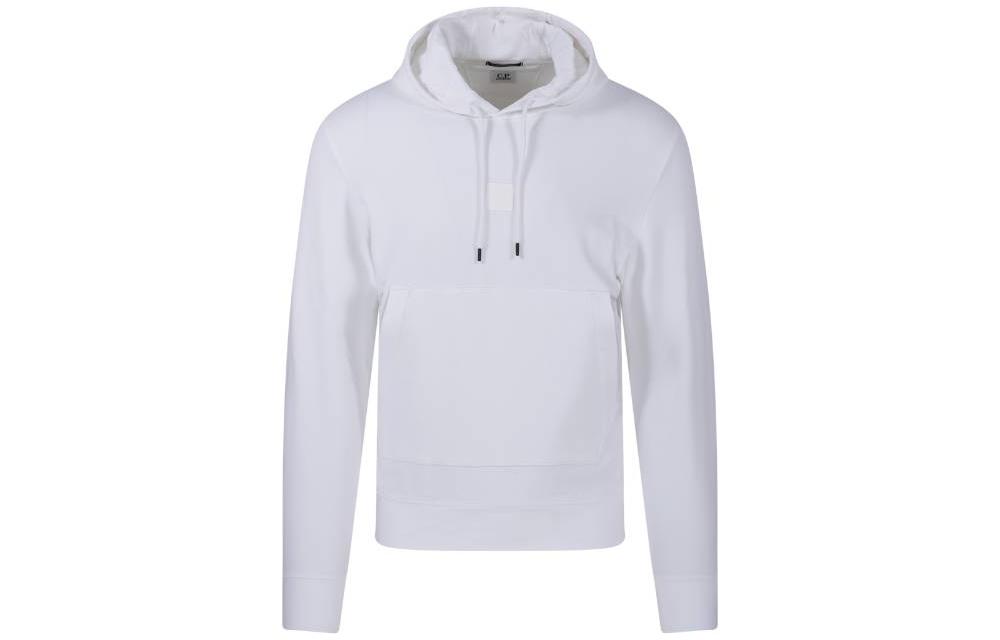 C.P. Company White Hoodie with Kangaroo Pocket 15CLSS366A006452W101