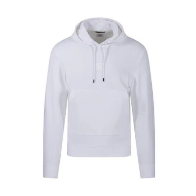 C.P. Company White Hoodie with Kangaroo Pocket 15CLSS366A006452W101