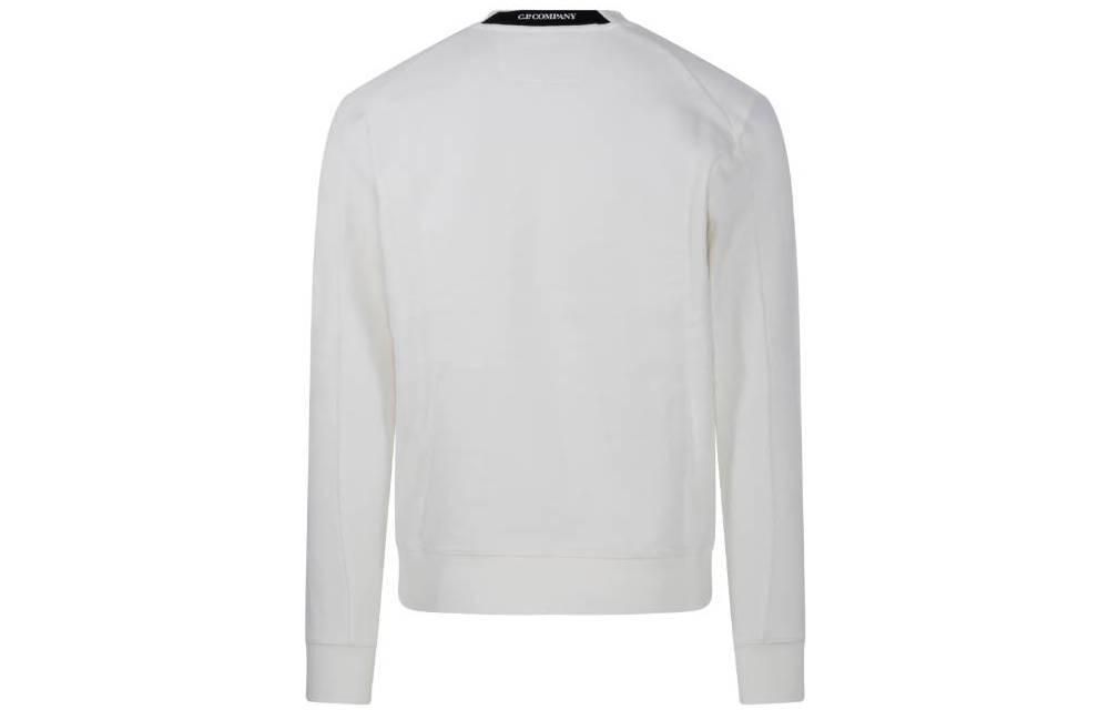 C.P. Company White Loose Fit Long Sleeve Crewneck Sweatshirt 15CMSS022A005086W103