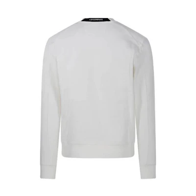 C.P. Company White Loose Fit Long Sleeve Crewneck Sweatshirt 15CMSS022A005086W103