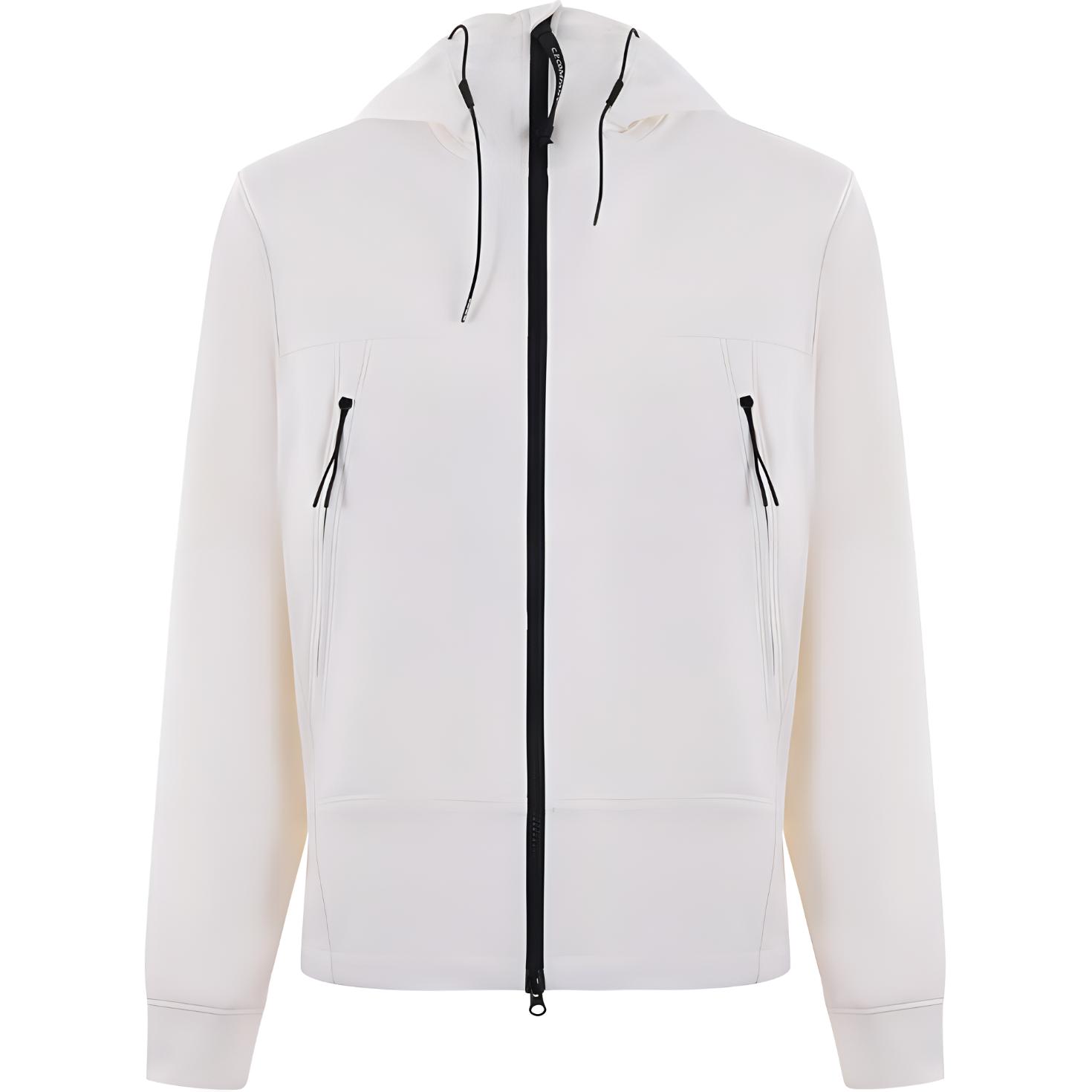 C.P. Company White Slim-Fit Hooded Jacket Long Sleeve Outerwear CMOW002A5968A103