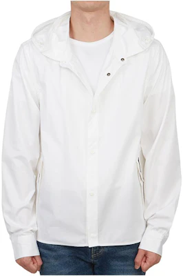 C.P. 컴퍼니 화이트 솔리드 컬러 후드 집업 자켓 14CMSH073A006472A101 Buy C.P. 컴퍼니 화이트 솔리드 컬러 후드 집업 자켓 14CMSH073A006472A101